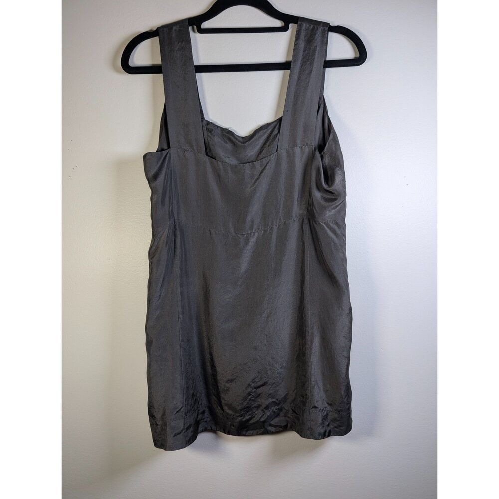 Eileen Fisher Habutai Silk Tunic Top Bark Gray Rosette Petite Small Quiet Luxury - Picture 3 of 7